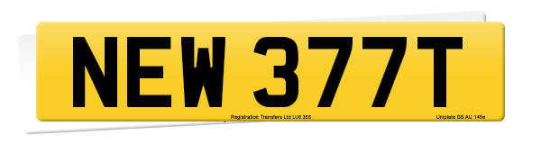 Registration number NEW 377T